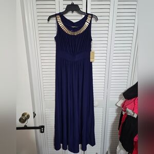 Sandiva Women's M Elegant Navy Blue Dress NEW